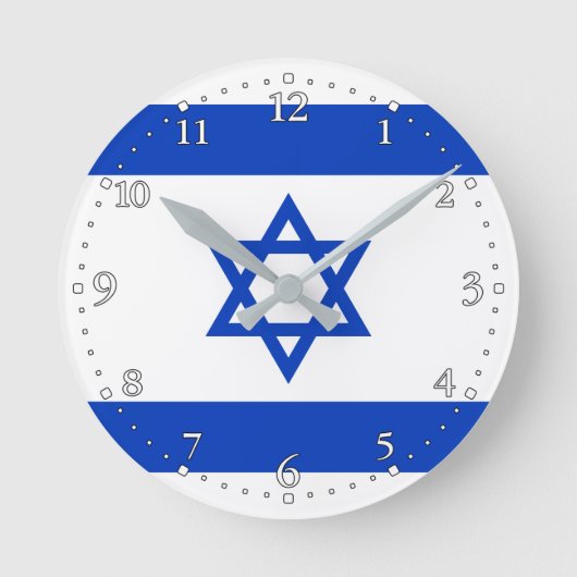 Horloge Ronde Drapeau Israël (Recto)