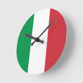 Horloge Ronde Drapeau Italie (Angle)