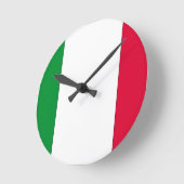 Horloge Ronde Drapeau italien (Angle)
