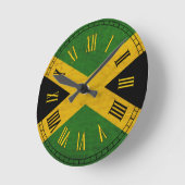Horloge Ronde Drapeau jamaïcain (Angle)