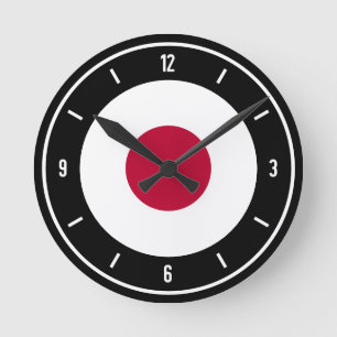 Horloge Ronde Drapeau japonais élégant