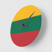 Horloge Ronde Drapeau Lituanie (Angle)