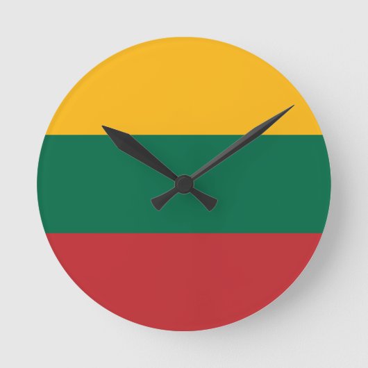 Horloge Ronde Drapeau Lituanie (Recto)