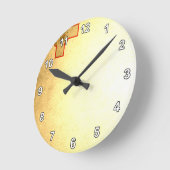 Horloge Ronde Drapeau Malte baisé par Sun (Angle)