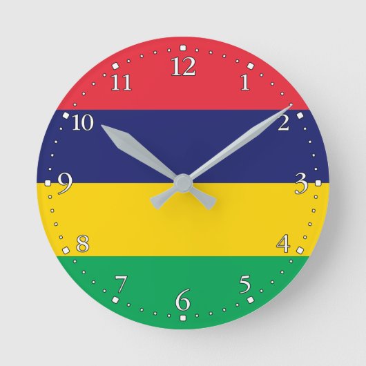 Horloge Ronde Drapeau Maurice (Recto)
