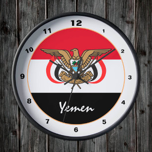 Horloge Ronde Drapeau moderne du Yémen, Maison patriotique yémén