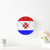 Horloge Ronde Drapeau Mordovia (Maison)