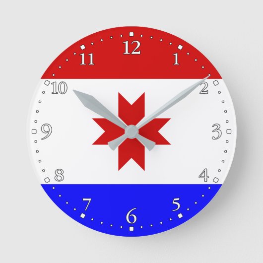 Horloge Ronde Drapeau Mordovia (Recto)