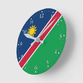 Horloge Ronde Drapeau Namibie (Angle)