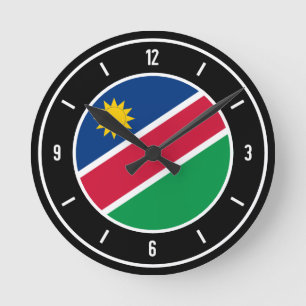 Horloge Ronde Drapeau Namibie élégant