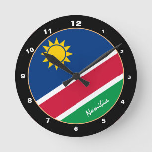Horloge Ronde Drapeau namibien patriotique, Namibie Accueil / De