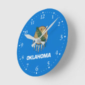 Horloge Ronde Drapeau national de l'Oklahoma (Angle)