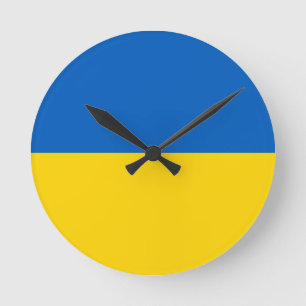 Horloge Ronde Drapeau national ukrainien