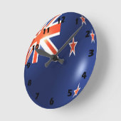 Horloge Ronde Drapeau néo-zélandais (Angle)