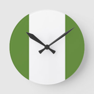 Horloge Ronde Drapeau nigérian