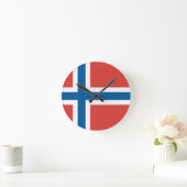 Horloge Ronde Drapeau norvégien (Maison)
