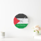 Horloge Ronde Drapeau palestinien Libérez la Palestine Round C P (Maison)