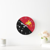 Horloge Ronde Drapeau Papouasie-Nouvelle-Guinée (Maison)