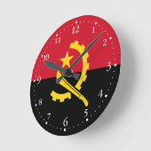 Horloge Ronde Drapeau patriotique angolais (Angle)