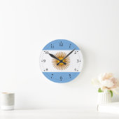 Horloge Ronde Drapeau patriotique argentin (Maison)