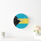 Horloge Ronde Drapeau patriotique bahaméen (Maison)