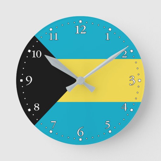 Horloge Ronde Drapeau patriotique bahaméen (Recto)