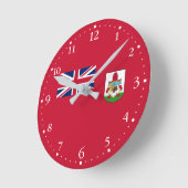 Horloge Ronde Drapeau patriotique des Bermudes (Angle)