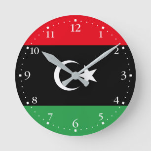 Horloge Ronde Drapeau patriotique libyen