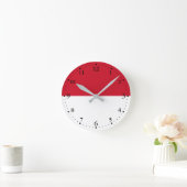 Horloge Ronde Drapeau patriotique monégasque (Maison)