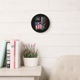 Horloge Ronde Drapeau patriotique Nous Le Peuple 1776 2026