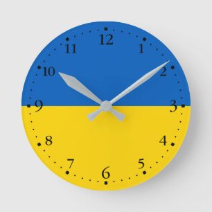 Horloge Ronde Drapeau patriotique ukrainien