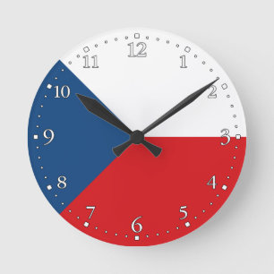 Horloge Ronde Drapeau République tchèque