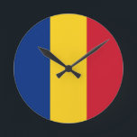 Horloge Ronde Drapeau roumain<br><div class="desc">Drapeau roumain</div>