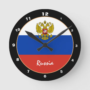 Horloge Ronde Drapeau russe, Russie patriotique Accueil / design