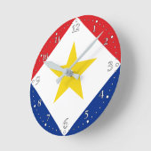Horloge Ronde Drapeau Saba (Angle)