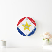 Horloge Ronde Drapeau Saba (Maison)