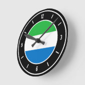 Horloge Ronde Drapeau Sierra Leone élégant (Angle)