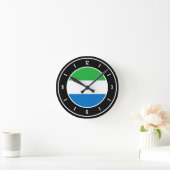 Horloge Ronde Drapeau Sierra Leone élégant (Maison)