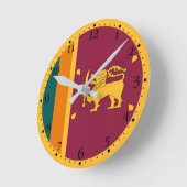 Horloge Ronde Drapeau Sri Lanka (Angle)