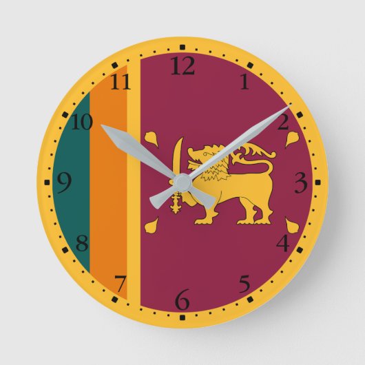 Horloge Ronde Drapeau Sri Lanka (Recto)