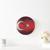 Horloge Ronde Drapeau stylisé de Turquie (Maison)