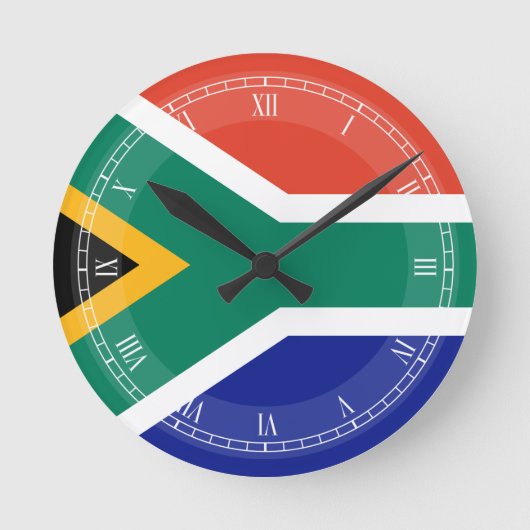 Horloge Ronde Drapeau sud-africain (Recto)
