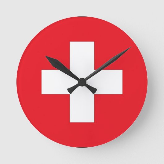Horloge Ronde Drapeau suisse (Recto)