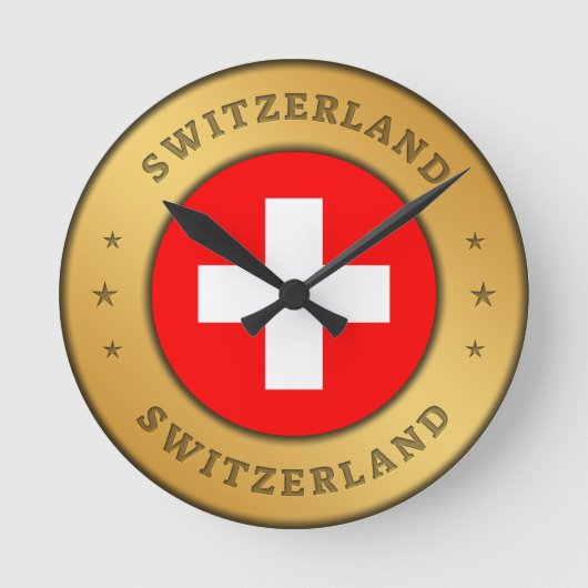 Horloge Ronde Drapeau Suisse (Recto)