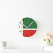 Horloge Ronde Drapeau tchétchène (Maison)