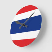Horloge Ronde Drapeau Thaïlande (Angle)