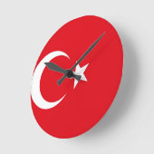 Horloge Ronde Drapeau turc (Angle)