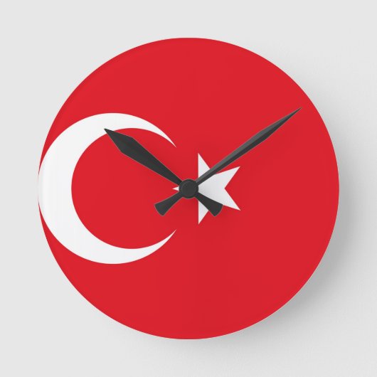 Horloge Ronde Drapeau turc (Recto)