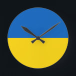 Horloge Ronde Drapeau Ukraine<br><div class="desc">Drapeau Ukraine</div>