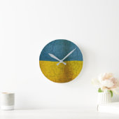 Horloge Ronde Drapeau ukrainien (Maison)